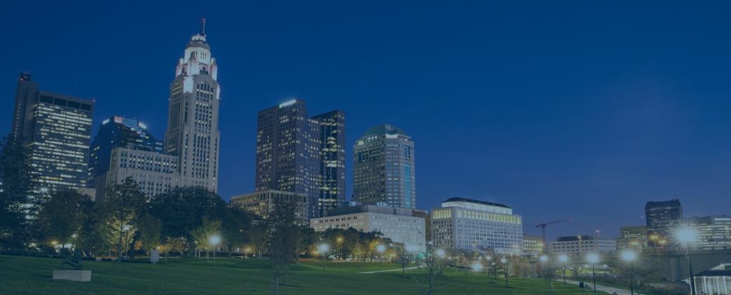 Columbus, Ohio skyline at night